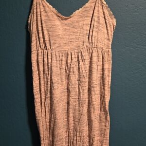 Motherhood Maternity Coral Lace Trim Pajama Dress